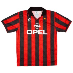 Jalkapallo Pelipaidat/Peliasut AC Milan 1994-95 Retro Kotipelipaita
